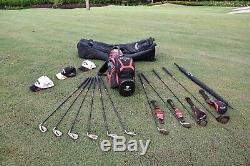 CALLAWAY DIABLO SET (Driver, wood, hybrids, iron set) with CART BAG AND ACCESORIES