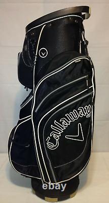 CALLAWAY Golf Cart Bag Black /Gray 14 + 1 Umbrella Slot Dividers w Cooler Pocket