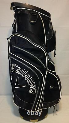 CALLAWAY Golf Cart Bag Black /Gray 14 + 1 Umbrella Slot Dividers w Cooler Pocket