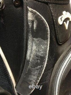 CALLAWAY Golf Cart Bag Black /Gray 14 + 1 Umbrella Slot Dividers w Cooler Pocket