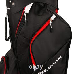 CRX 14.6 Golf Cart Bag, 14-Way Divider Top, 6 Zippered Pockets Including Insulat