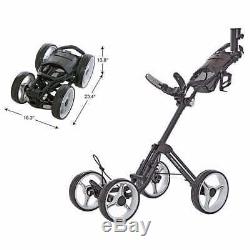 Caddytek V8 SuperLite 4-Wheel Push Pull Cart Dark Gray Bag Carrier- Fast Ship