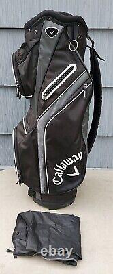 Callaway 14-Way Cart Golf Bag Black/Gray/White with Cover Never Used On Course