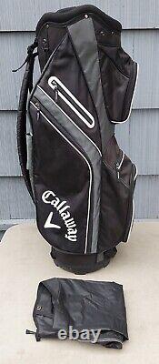 Callaway 14-Way Cart Golf Bag Black/Gray/White with Cover Never Used On Course
