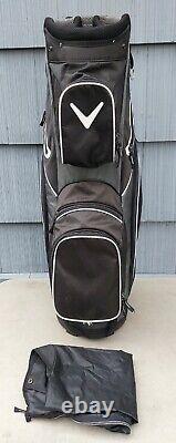 Callaway 14-Way Cart Golf Bag Black/Gray/White with Cover Never Used On Course