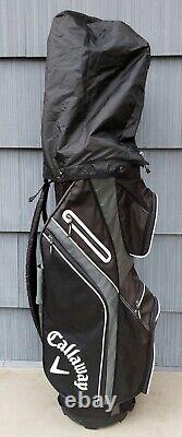 Callaway 14-Way Cart Golf Bag Black/Gray/White with Cover Never Used On Course