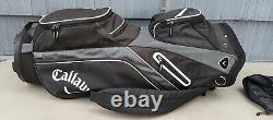 Callaway 14-Way Cart Golf Bag Black/Gray/White with Cover Never Used On Course