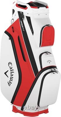Callaway 2024 ORG 14 Golf Cart Bag NEW 14 Way Top White Fire Red