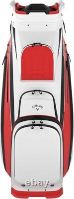 Callaway 2024 ORG 14 Golf Cart Bag NEW 14 Way Top White Fire Red