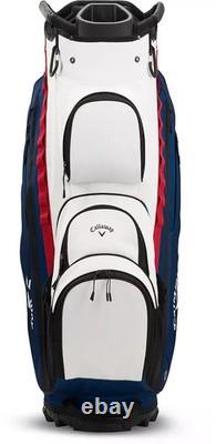 Callaway 2024 X-Series Cart Bag Navy/Red/White (Authentic Free Shipping US)