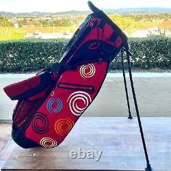 Callaway 4-way Odyssey Cart Carry Golf Stand Bag Red Straps & Rainhood MSRP $270