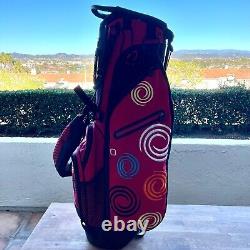 Callaway 4-way Odyssey Cart Carry Golf Stand Bag Red Straps & Rainhood MSRP $270