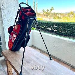 Callaway 4-way Odyssey Cart Carry Golf Stand Bag Red Straps & Rainhood MSRP $270