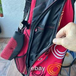 Callaway 4-way Odyssey Cart Carry Golf Stand Bag Red Straps & Rainhood MSRP $270