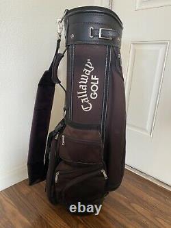 Callaway Big Bertha Hawkeye 6 Way Cart Staff Black Golf Bag Single Padded Strap