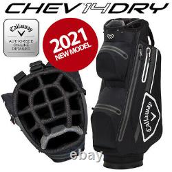 Callaway CHEV 14 DRY Waterproof Golf Cart Bag Black/White/Charcoal NEW! 2021