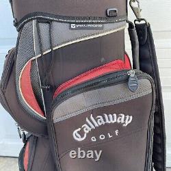 Callaway Cart Golf Bag 14 Way Divider Slot Red Black Single Strap EUC