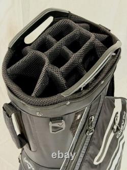 Callaway Chev 14 Cart Golf Bag Black/Gray 14-Way Divider Excellent Condition
