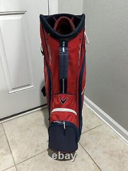 Callaway Chev 14 Golf Cart Bag Red / Blue / White 14-Way Divider