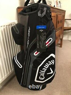 Callaway Chev Dry 14 Waterproof Cart Bag Black/charcoal New With Tags