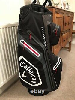 Callaway Chev Dry 14 Waterproof Cart Bag Black/charcoal New With Tags