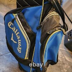 Callaway Chev Golf Cart Bag Stand Pockets Lightweight 7 Way Blue Black