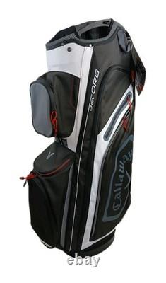 Callaway Chev Org 14 Cart Bag 14 Way Dividers Golf Bag Gray /Black/ White READ