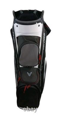 Callaway Chev Org 14 Cart Bag 14 Way Dividers Golf Bag Gray /Black/ White READ
