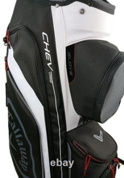Callaway Chev Org 14 Cart Bag 14 Way Dividers Golf Bag Gray /Black/ White READ