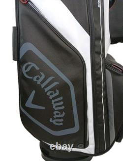 Callaway Chev Org 14 Cart Bag 14 Way Dividers Golf Bag Gray /Black/ White READ