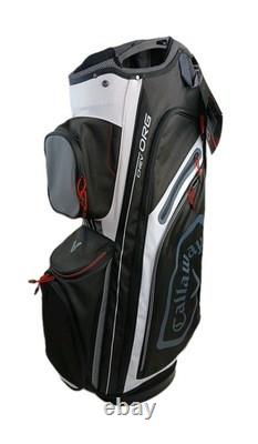 Callaway Chev Org 14 Cart Bag 14 Way Dividers Golf Bag Gray /Black/ White READ
