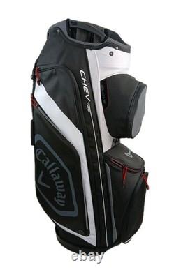 Callaway Chev Org 14 Cart Bag 14 Way Dividers Golf Bag Gray /Black/ White READ