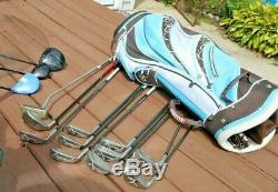 Callaway, Cobra, Tour Edge, TaylorMade. Women's Full 14 Golf Club Set & Cart Bag