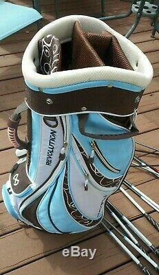 Callaway, Cobra, Tour Edge, TaylorMade. Women's Full 14 Golf Club Set & Cart Bag