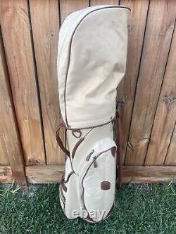 Callaway Cream Colored Leather 7 Way Staff/Cart Bag? Designer Callaway Bag