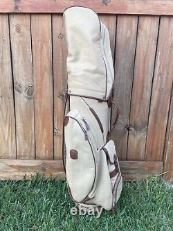 Callaway Cream Colored Leather 7 Way Staff/Cart Bag? Designer Callaway Bag