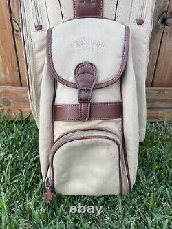 Callaway Cream Colored Leather 7 Way Staff/Cart Bag? Designer Callaway Bag