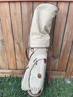 Callaway Cream Colored Leather 7 Way Staff/Cart Bag? Designer Callaway Bag