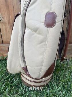 Callaway Cream Colored Leather 7 Way Staff/Cart Bag? Designer Callaway Bag