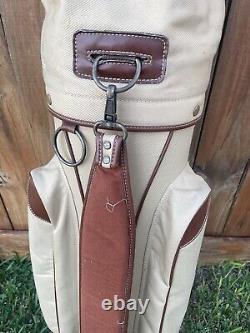 Callaway Cream Colored Leather 7 Way Staff/Cart Bag? Designer Callaway Bag