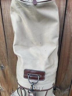 Callaway Cream Colored Leather 7 Way Staff/Cart Bag? Designer Callaway Bag