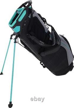 Callaway Fairway 14 2024 No Logo Charcoal Black Plaid Teal Stand Golf Bag