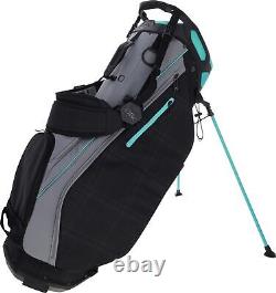 Callaway Fairway 14 2024 No Logo Charcoal Black Plaid Teal Stand Golf Bag