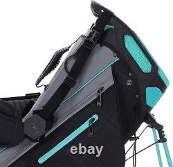 Callaway Fairway 14 2024 No Logo Charcoal Black Plaid Teal Stand Golf Bag