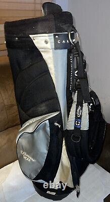 Callaway Glider Glacier Cart Black Golf Bag 4-Divider 5-Pocket Mens 35 READ