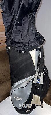 Callaway Glider Glacier Cart Black Golf Bag 4-Divider 5-Pocket Mens 35 READ