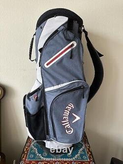 Callaway Golf Cart Bag 14-Way Blue Red White Lightweight 8 Pockets EXCELLENT