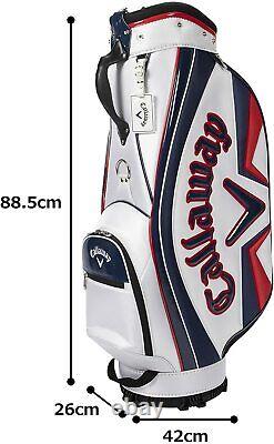 Callaway Golf Men's Cart Caddy Bag SPORT 9 x 47 In 2.9kg White Navy Red 5121057