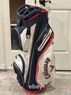 Callaway Golf Org 14 Red/White/Navy Blue Cart Golf Bag UNUSED MINT