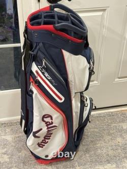 Callaway Golf Org 14 Red/White/Navy Blue Cart Golf Bag UNUSED MINT
